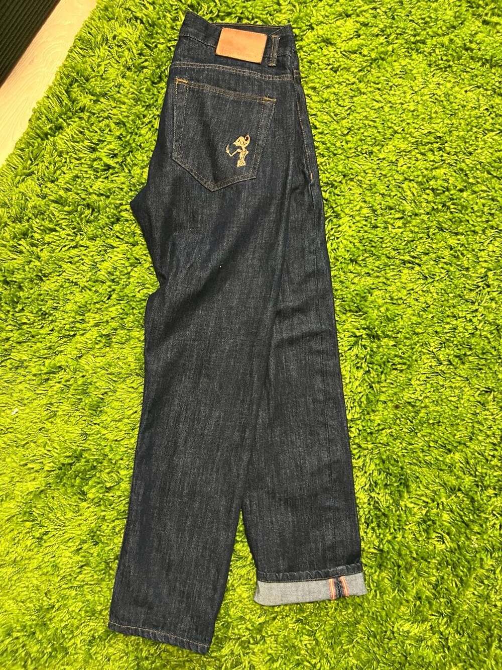 Cash Only Aleka Raw Indigo Selvedge Denim Jeans